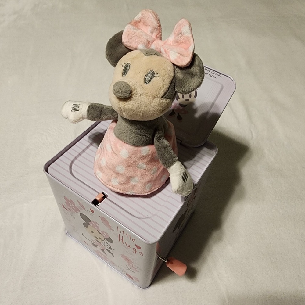 Disney Baby Minnie Mouse Jack-In-The-Box - Musical Toy‎ for Babies- Pink